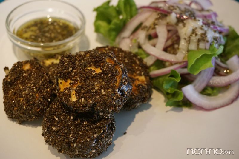 tempura cà tím hạt chia tempura cà tím hạt chia
